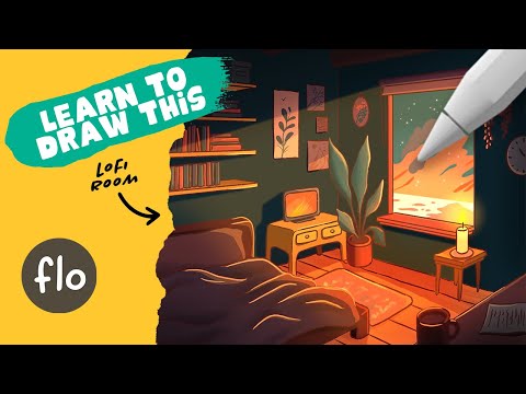 You Can Draw This LOFI ROOM in PROCREATE