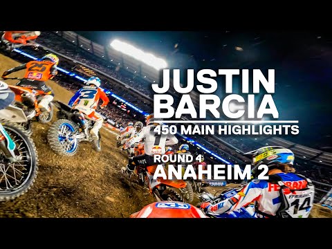GoPro: Justin Barcia - 2022 Monster Energy Supercross - Anaheim 2 - 450 Main Highlights