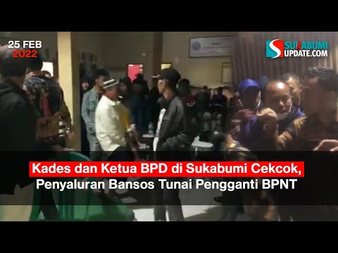 Kades dan Ketua BPD di Sukabumi Cekcok, Penyaluran Bansos Tunai Pengganti BPNT