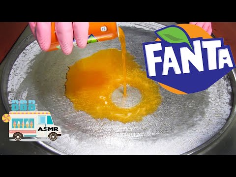 ASMR Fanta Ice Cream Rolls | How to make Fanta Ice Cream Rolls I Satisfying ASMR