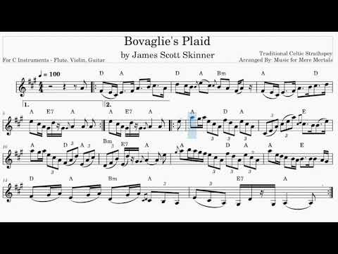 Bovaglie's Plaid Strathspey - Celtic - Play Along for C Instruments