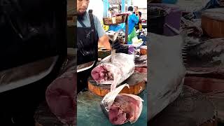 Fast⚡insane tuna head cutting technique - master fish butchery #shorts #cuttingskills #fish