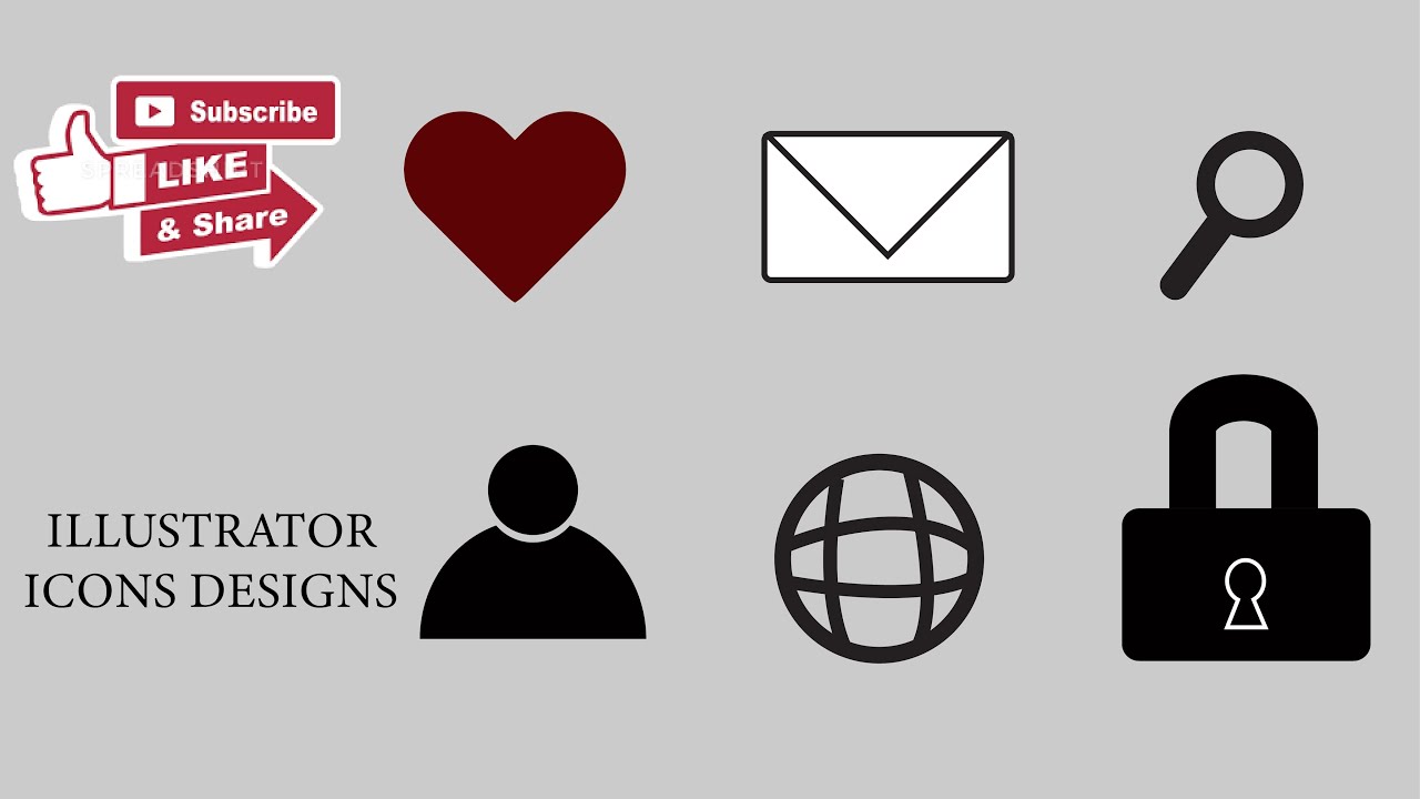 Vector Icons Designs in Adobe Illustrator