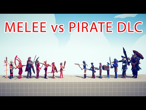 MELEE TEAM vs PIRATE DLC TEAM - Totally Accurate Battle Simulator TABS