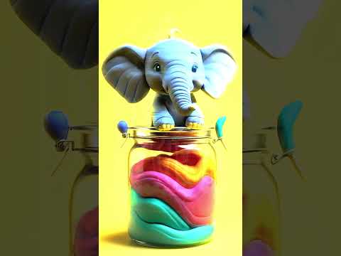 Слон в стеклянной банке \ Elephant in a glass jar 001 #elephant #glass #jar #AI