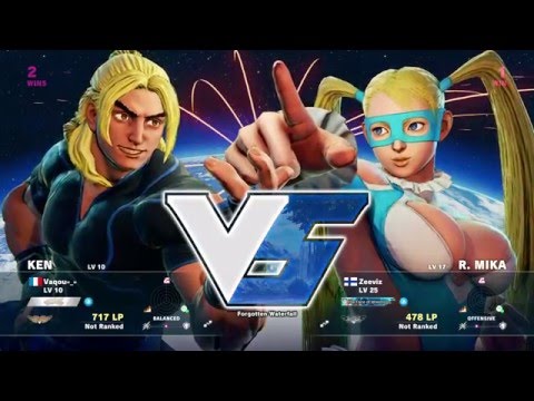STREET FIGHTER V -Ranked-R.Mika VS Ken 17.2.2016
