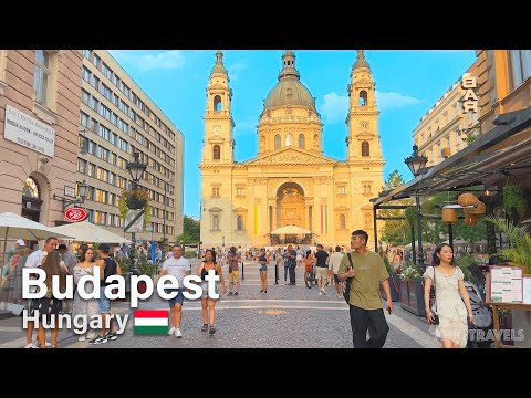 Budapest Hungary 2023🇭🇺 City Center Walk - 4K 60FPS Pest Side