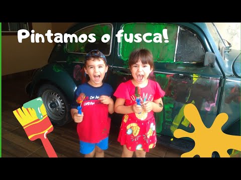 Pintamos o carro do papai!