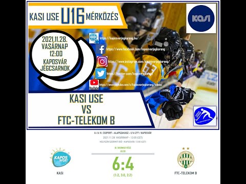U16  KASI USE - FTC -TELEKOM B Jégkorong mérkőzés highlight  2021.11.28.