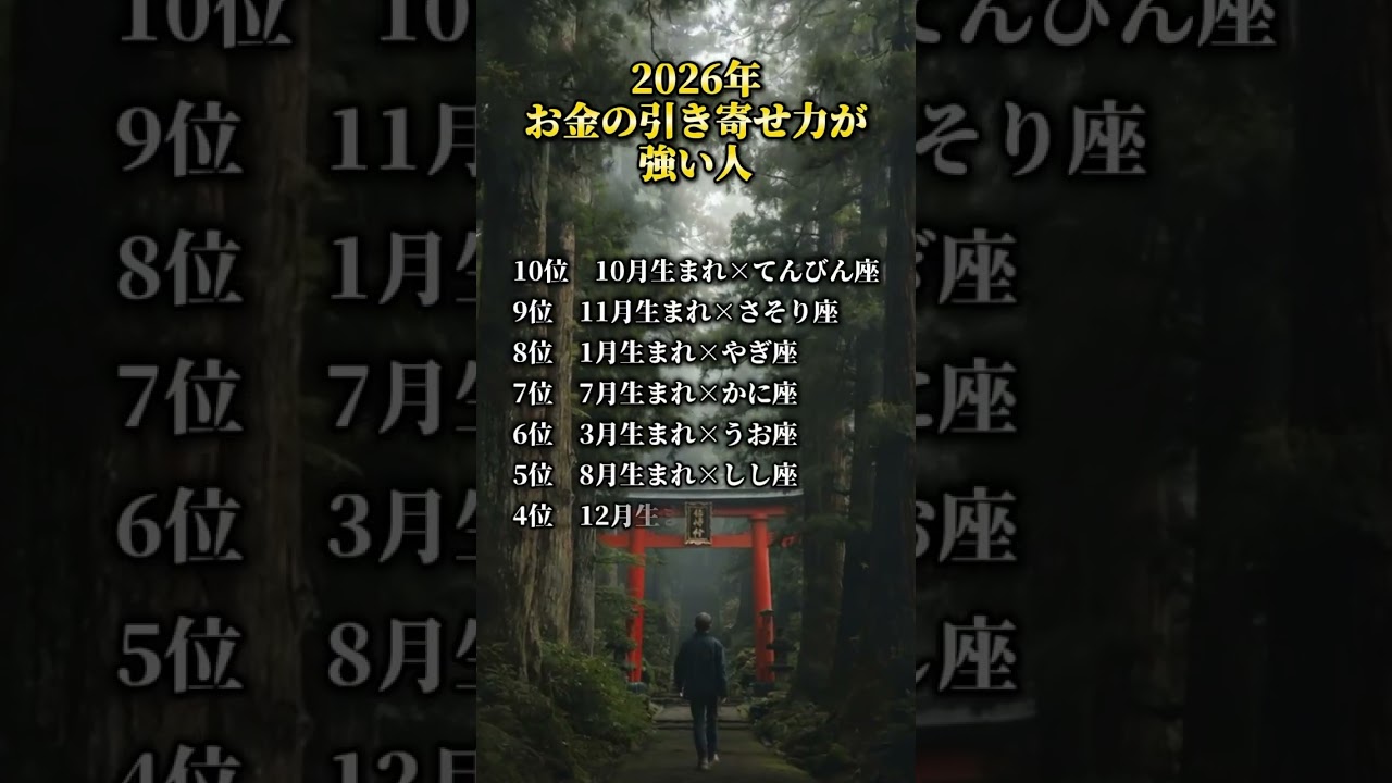 2026年 宝くじ高額当選する人※ ■フォローで金運が爆上がり