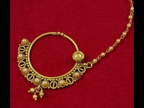 Latest gold nose ring for bridal