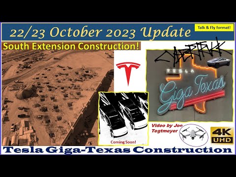 S & E footings, Cybertruck Castings GONE, Far N tour! 22/23 October 2023 Giga Texas Update (10:35AM)