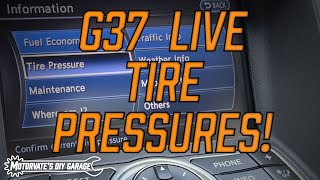 How to enable the G37 Tire Pressure menu: MotorvateDIY Garage Ep.51