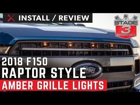 2018 F150 Custom Auto Works Raptor Style LED Grille Lights XL XLT and Lariat Install and Review