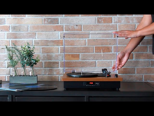 Platenspeler Prixton Studio TS420 10W Bluetooth USB SD Riemaandrijving Hout video
