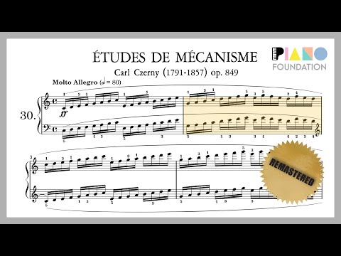 Useful etude to prepare for difficult Beethoven & Mozart pieces (Czerny Op. 849 No. 30 at tempo)