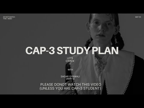 CAP-3 STUDY PLAN