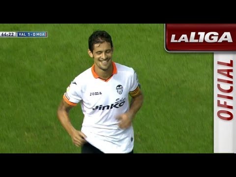 Gol de Ricardo Costa (1-0) en el Valencia CF - Málaga CF - HD