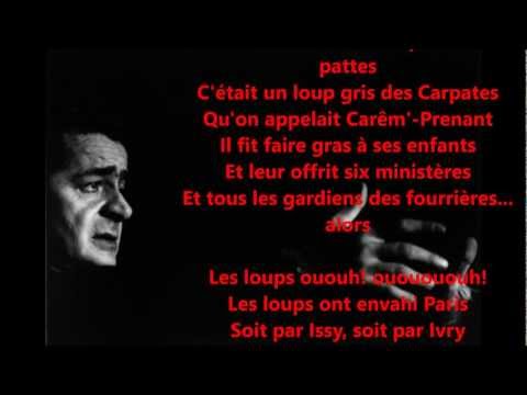 Serge Reggiani - Les Loups sont entrés dans Paris