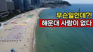 부산 해운대구 우동 한해 1000만 방문 해운대 해수욕장 | 휴가철인데 텅 비었다 영상 썸네일
