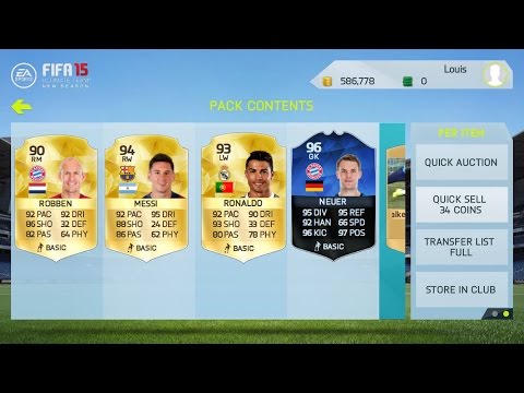 FIFA 15 IOS NEW SEASON PACK OPENING HUNT FOR 90+ RATED PLAYERS
