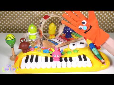 Babblarna gör musik och spelar instrument. Lek & lär med Babblarna!