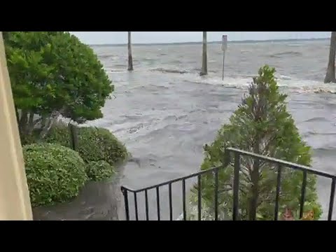 River Blvd. in Jacksonville, FL, water is still rising |Tropical Storm Nicole