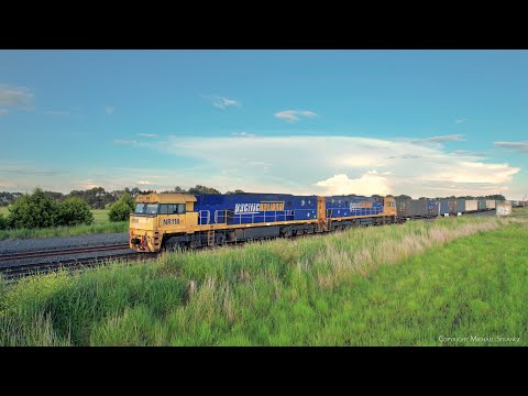 2MA5 Pacific National Intermodal Container Freight Train (7/11/2022) - PoathTV Australian Railways