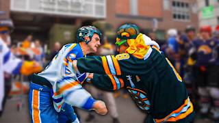 Trolling Hockey Fans during NHL Playoffs! (HUGE FIGHT)