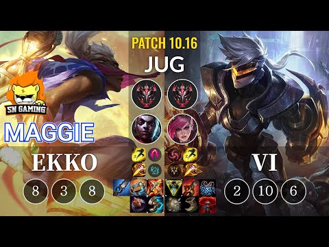 SN Maggie Ekko vs Vi Jungle - KR Patch 10.16