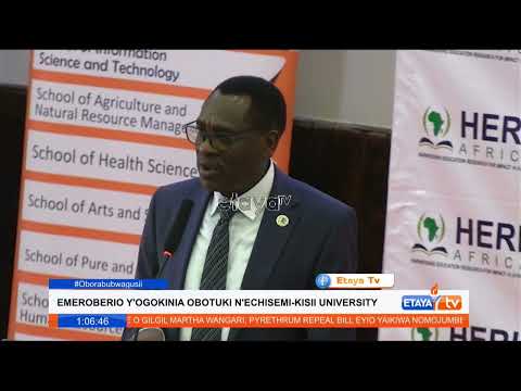 CS Migos Ogamba attend the launch of HERI at Kisii University