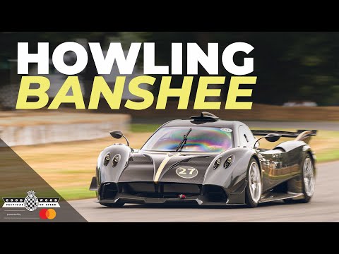 Pagani Huayra R with N/A 9,000rpm V12 screams up Goodwood Hill
