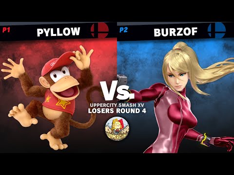 UpperCity Smash XV - Pyllow (DiddyKong, Mr.Game&Watch) vs Burzof (Zero Suit Samus) - Losers Round 4.