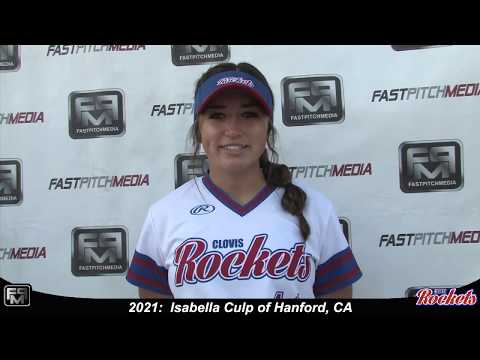 2021 Isabella Culp Catcher and First Base Softball Skills Video - Clovis Rockets