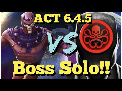 MCOC - ACT 6.4.5 - Magneto VS Hydra Adaptoid - Boss Solo!!