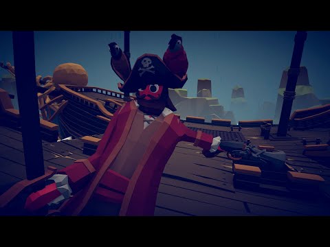 Captain gameplay vs every unit on new mod map (Pirate 2) [TABS]