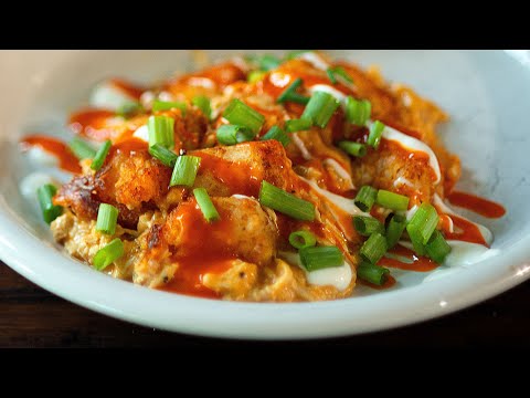 An Easy Tater Tot Buffalo Chicken Casserole Recipe