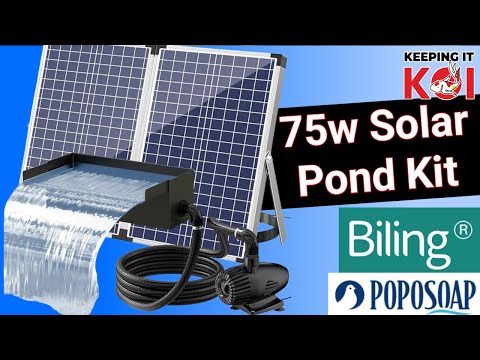 75w Solar Powered Pond Water Feature Pump & Spillway