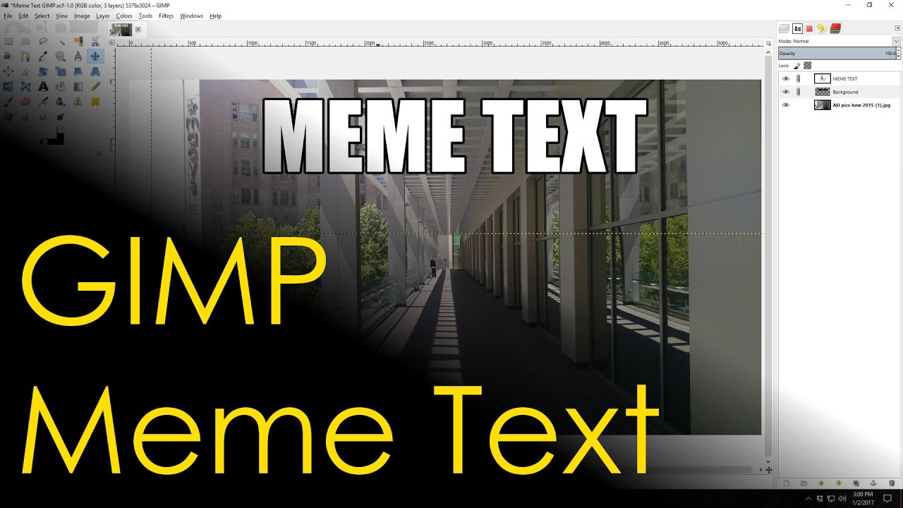GIMP Meme Text