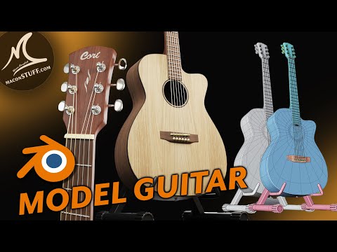 Model & Texture Acoustic Guitar - Blender Tutorial