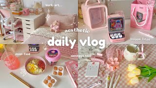 A day in my life vlog ೆ♡₊˚ Ramen prep AliExpress haul🎀KiiBOOM keyboard, Divoom, aesthetic, coquette🌸
