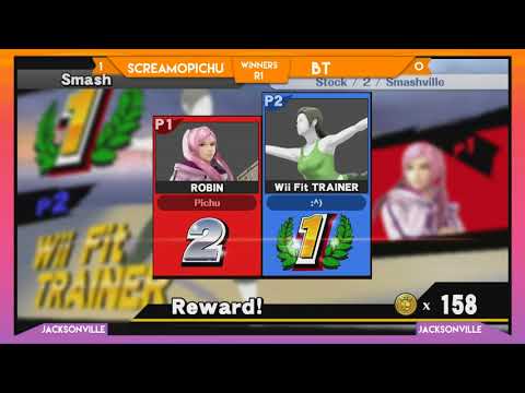 Jacksonville Smash Weekly 6/14/18 - BT(Wii Fit Trainer) vs. ScreamoPichu(Robin, Marth) Winners R2