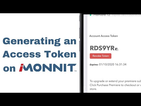 Generating access tokens in iMonnit