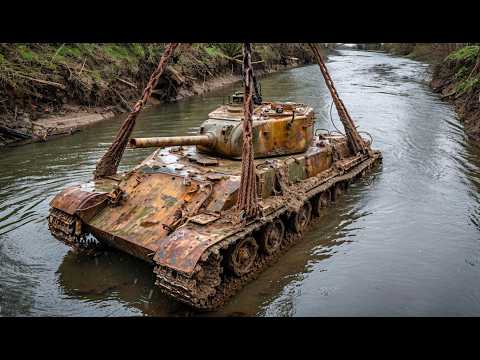 Experts Rescue WW2 Tank From a River | Will a WW2 Tank Run? by @Vasiliy Panasenko