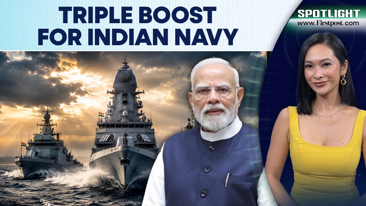 India's Naval Might Grows with Triple Warship- INS Dunagiri, Agray, and Sanshodhak | Spotlight