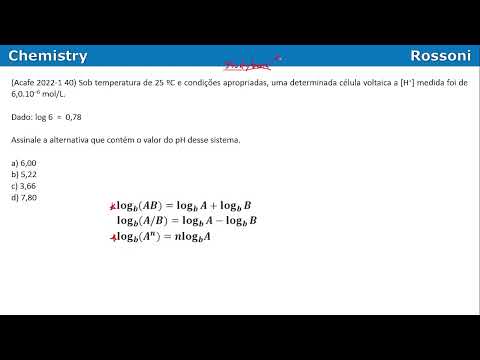 Acafe 2022-1 Q40 Medicina - pH usando logaritmo