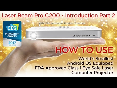 World's Smallest Computer Projector Laser Beam Pro - HOW TO USE (INTRODUCITON PART 2)