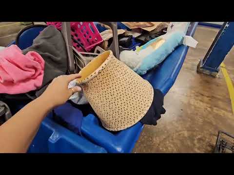 This vintage suitcase was still full when someone donated, what is in it?? Goodwill Outlet Bins