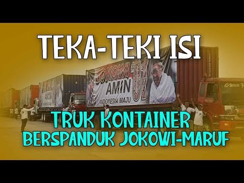 Teka-teki Isi Truk Kontainer Berspanduk Jokowi