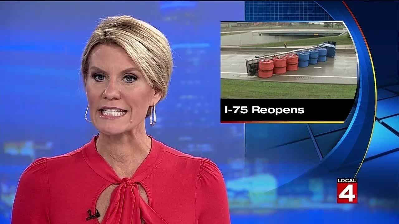 Northbound I-75 at I-96 reopens following semi-truck accident